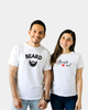Beauty and Beard Couple t shirts designed Unisex Neck T shirt