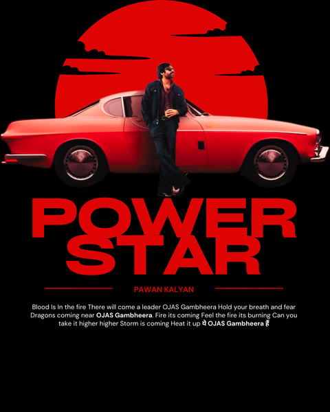 Pawan Kalyan - Power Star - OG - OverSized T shirts Black