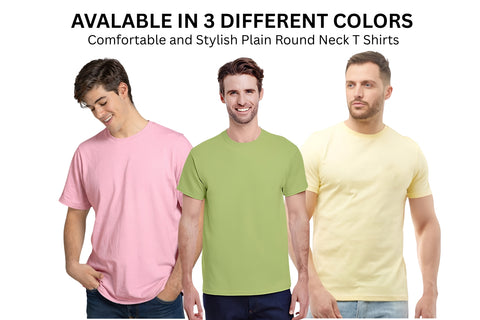 Classic Plain T-Shirt Round Neck - COMBOS