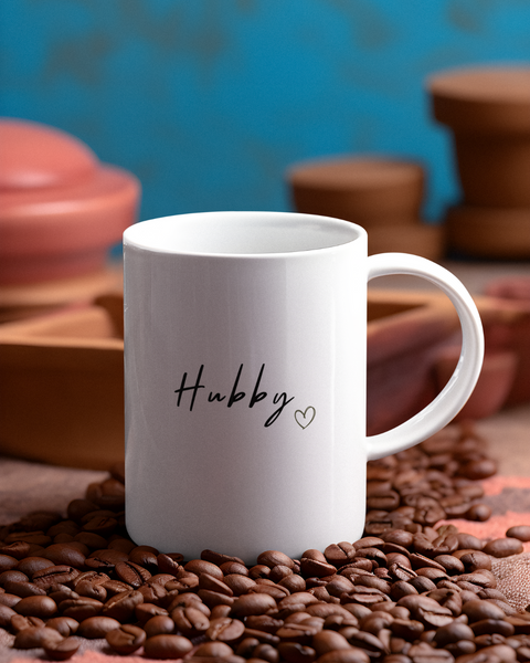 Hubby and Wifey Designed Printed Mugs for couple