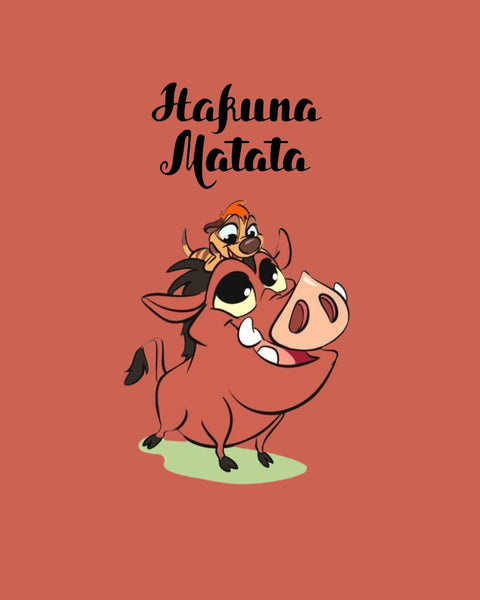 Hakuna Matata Printed Water bottle (Customized water bottle)