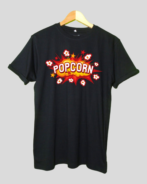 Popcorn ante maku pranam T shirt Black color Round Neck Half Sleeves