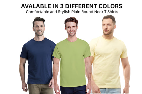 Classic Plain T-Shirt Round Neck - COMBOS