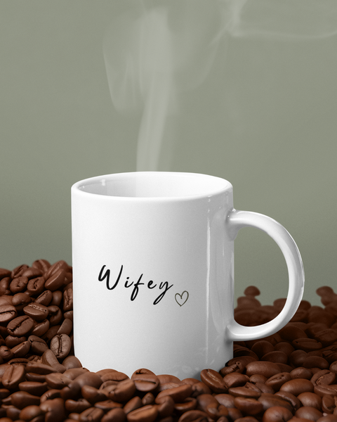 Hubby and Wifey Designed Printed Mugs for couple