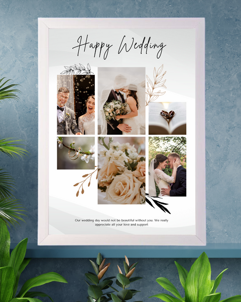 Happy Wedding Wishes Photo Frame