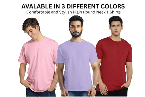 Classic Plain T-Shirt Round Neck - COMBOS