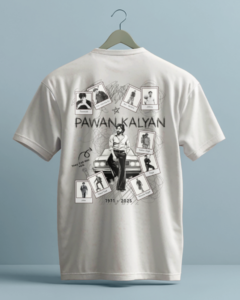 Pawan Kalyan Power Star's Era White Cotton UniSex T Shirt