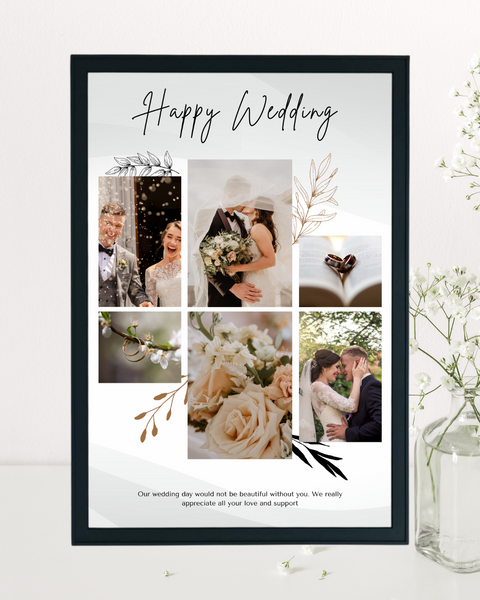 Happy Wedding Wishes Photo Frame