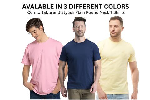 Classic Plain T-Shirt Round Neck - COMBOS
