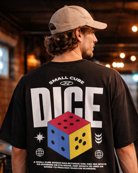 DICE - Small Cube Design theme Unisex Oversized T shirt