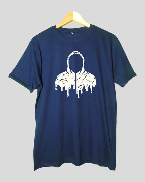 Men's Gamer T shirt Navy Blue color Round Neck Half Sleeves