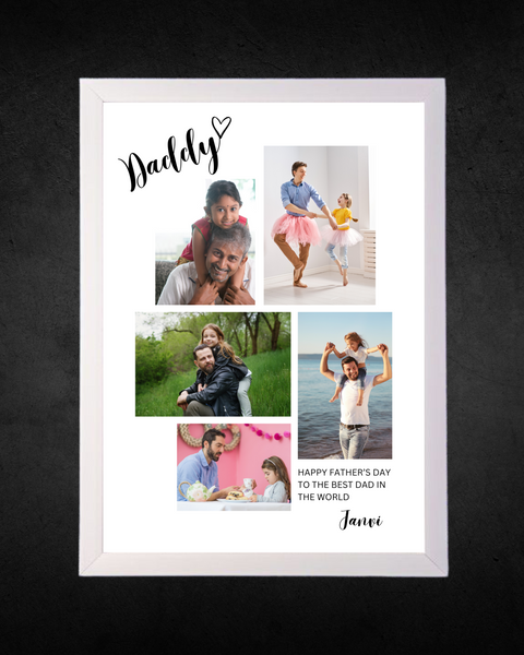Happy Birthday Daddy Wishes Photo Frame