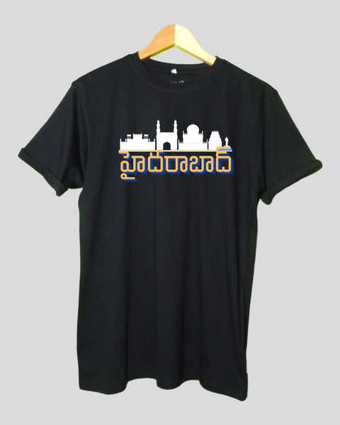 Special hyderabad T shirt Black color Round Neck Half Sleeves