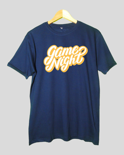Men's Game Night T shirt Navy Blue color Round Neck Half Sleeves