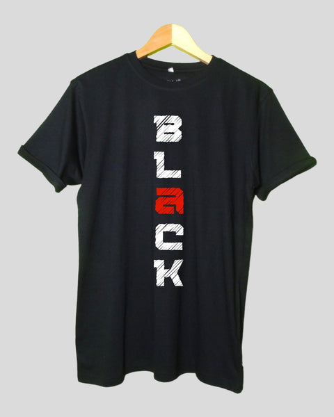 Men's Black T shirt Black color Round Neck Half Sleeves