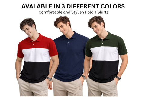 Men's Polo T shirt Half Sleeves - COMBOS