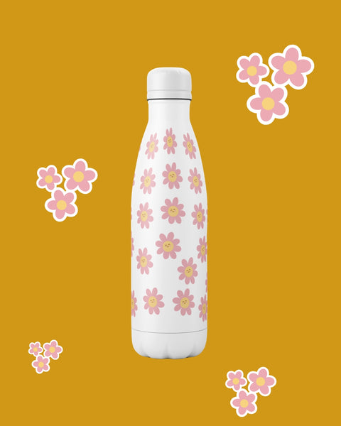 Flowers Printed Water bottle (Customized water bottle)