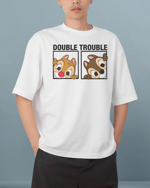 Double Trouble Unisex Oversized T Shirts