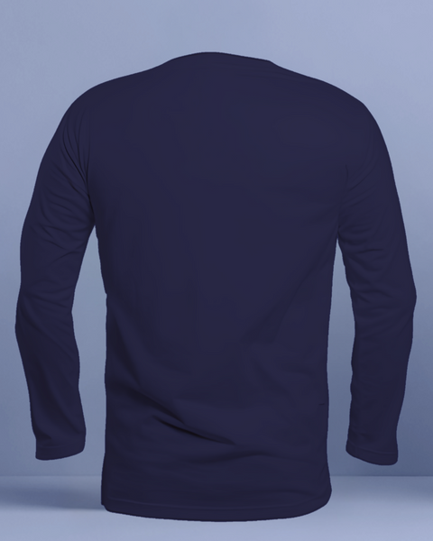 Classic Plain T-Shirt Navy Blue Color Crew Neck Full sleeves