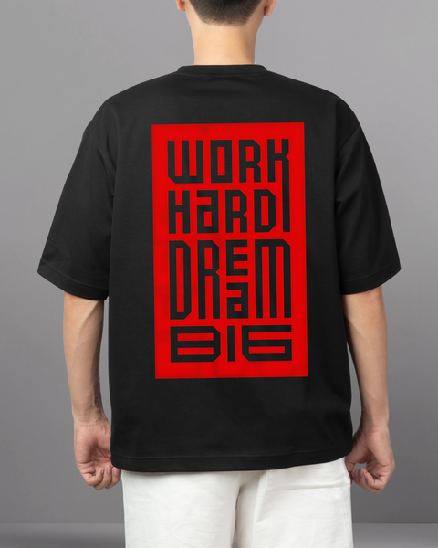 Work Hard Unisex Tshirt Oversized