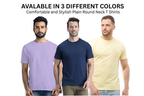Classic Plain T-Shirt Round Neck - COMBOS