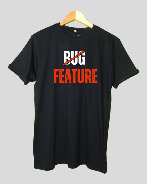 Men's Bug afeature Theme T shirt Black color Round Neck Half Sleeves