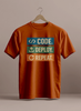 Code - Deploy - Repeat Rust Color Cotton UniSex T Shirt