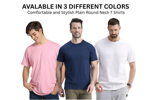 Classic Plain T-Shirt Round Neck - COMBOS