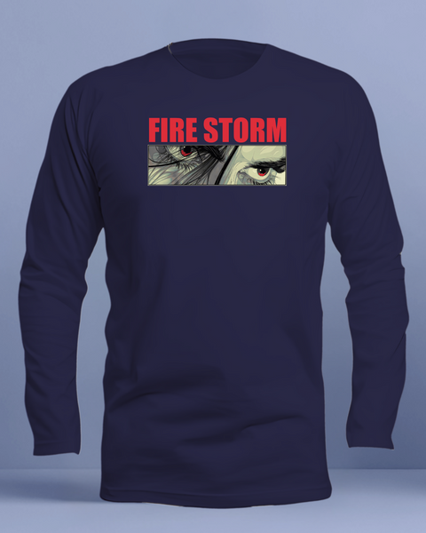 FIRE STORM -  Pawan Kalyan T shirt Round Neck Full Sleeves