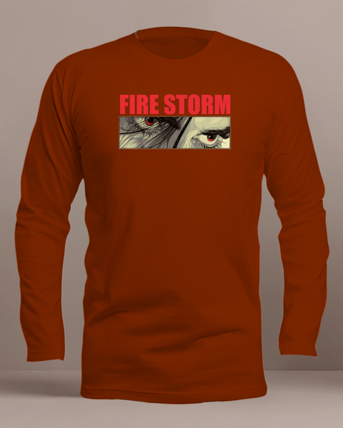 FIRE STORM -  Pawan Kalyan T shirt Round Neck Full Sleeves