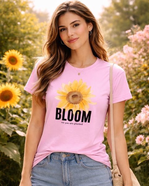 Bloom Unisex Round Neck T shirt