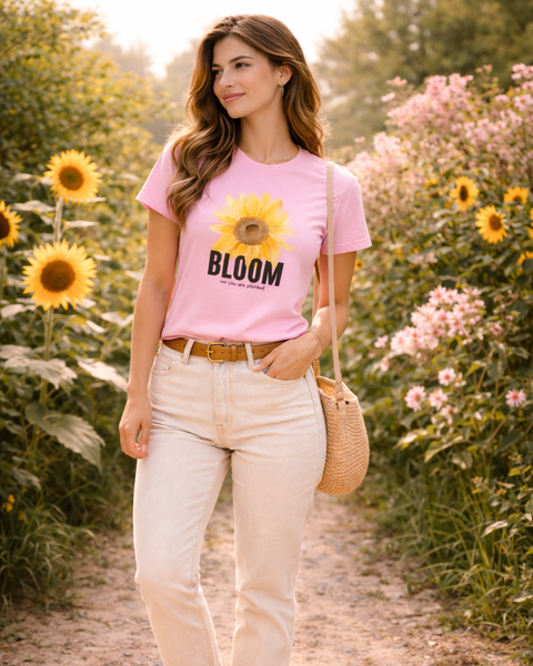 Bloom Unisex Round Neck T shirt