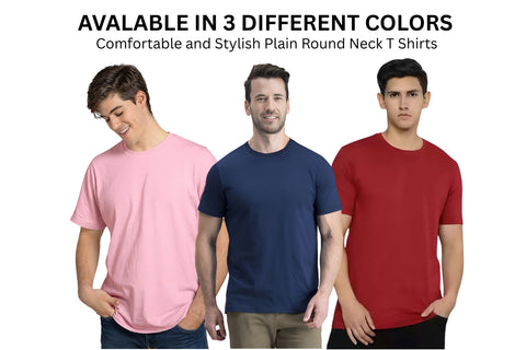 Classic Plain T-Shirt Round Neck - COMBOS