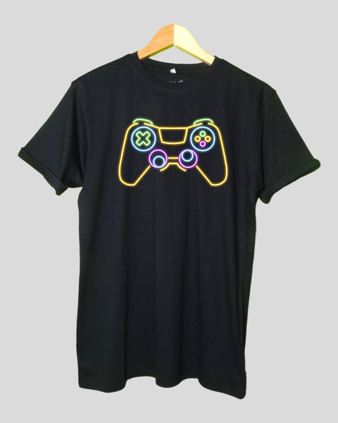 Mens Gaming T shirt Black color Round Neck Half Sleeves