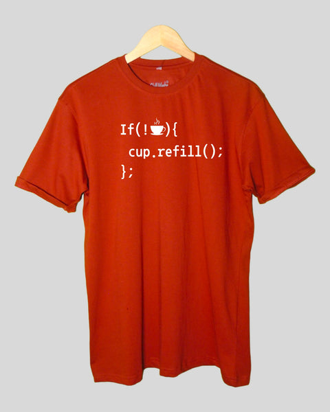 If Conditions for Coffee Lovers  - Special Neck T Shirt Half Sleeves