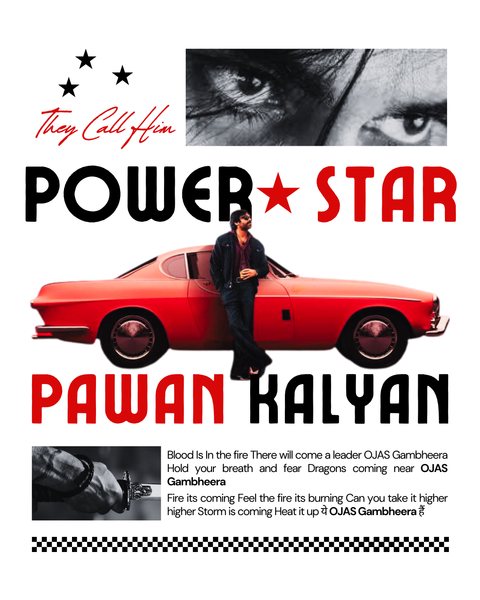 Pawan Kalyna - Power Star - OG - OverSized T shirts