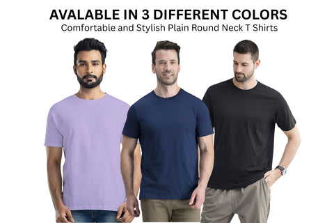 Classic Plain T-Shirt Round Neck - COMBOS