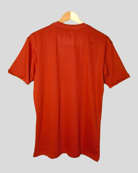 Men's  Vinayaka theme T shirt Rust color Round Neck Half Sleeves