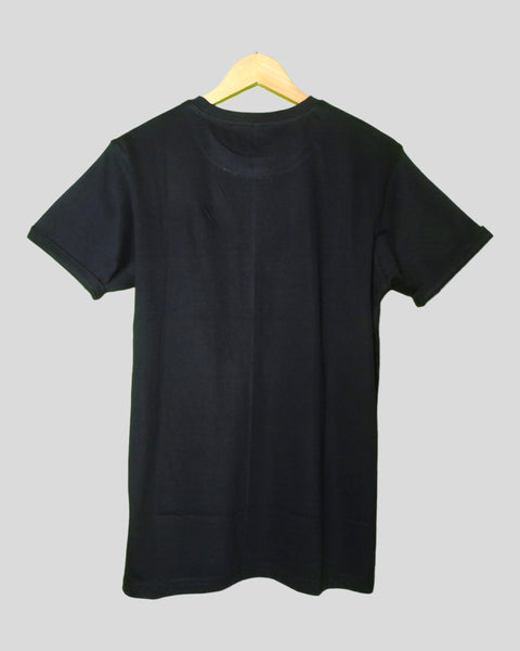 Men's False Theme T shirt Black color Round Neck Half Sleeves