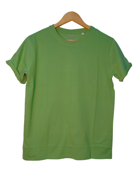 Classic Plain T-Shirt Kiwi Green Colour Crew Neck