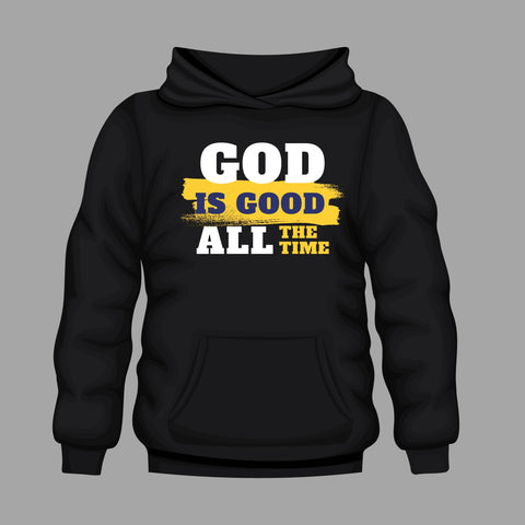 Men's Black Hoodie - Good is Good all the time theme