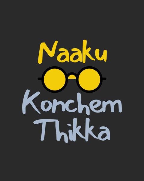 Naaku konchem thikka - Full sleeves black neck t shirt