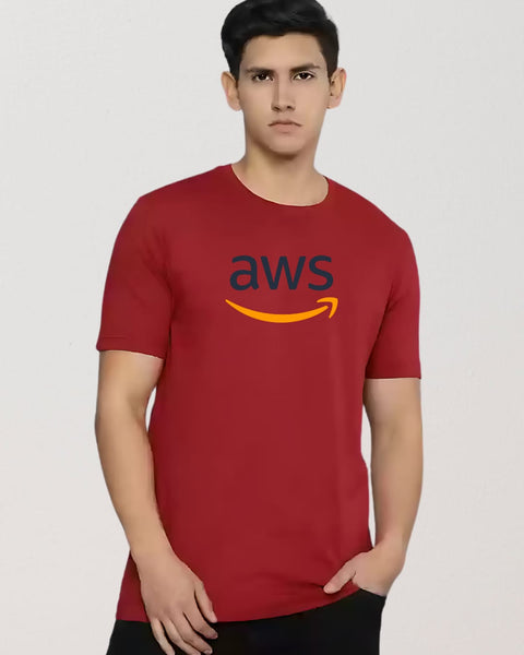 AWS designed Neck T shirt