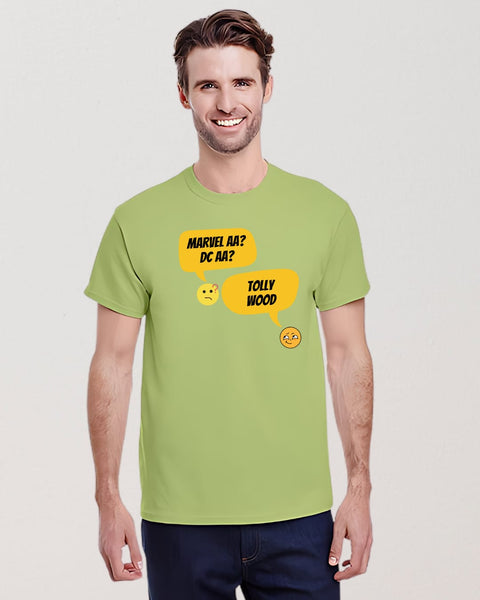 Marvel AA DC AA? Tollywood designed Neck T shirt