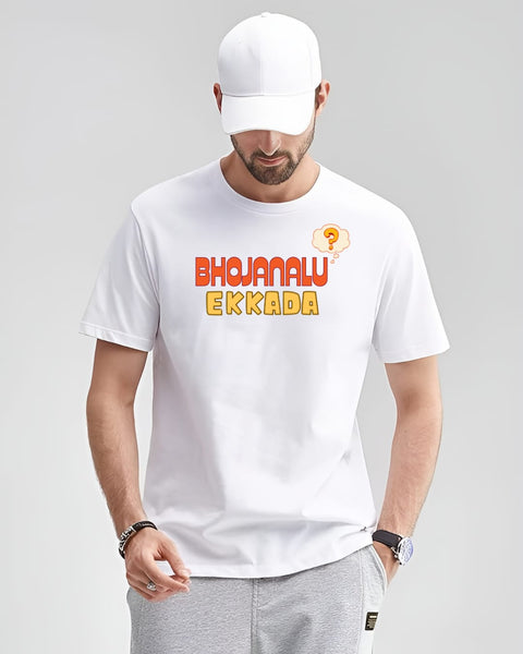Bhojanalu Ekkada designed Neck T shirt