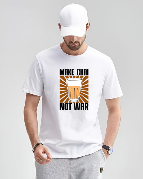 MAKE CHAI NOT WAR T-Shirt Round Neck