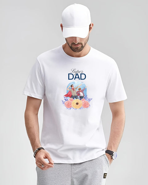 Super Dad designed Neck T shirt