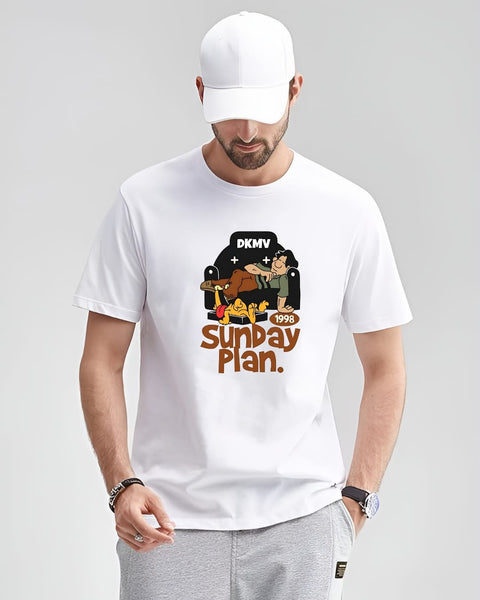 Sunday Plan designed Neck T shirt