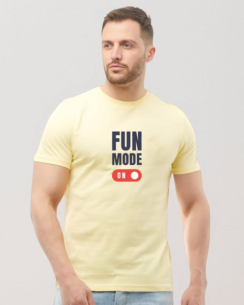 Fun Mode On designed Neck T shirt