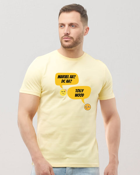 Marvel AA DC AA? Tollywood designed Neck T shirt